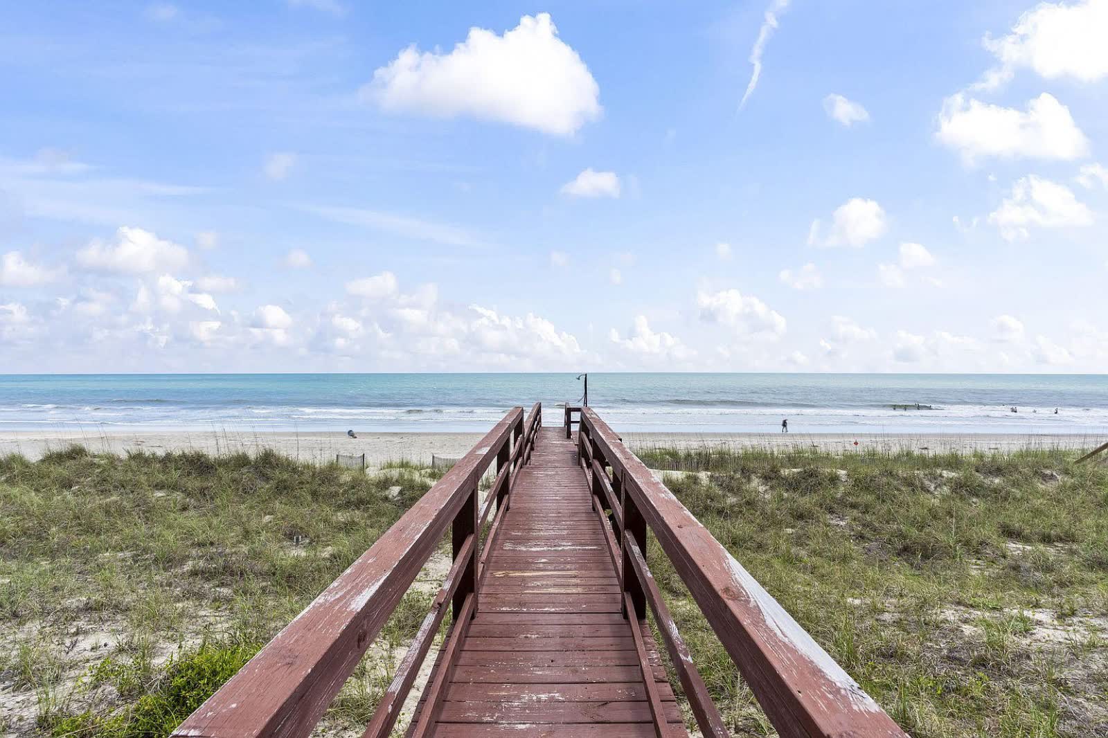 Private boardwalk to the beach