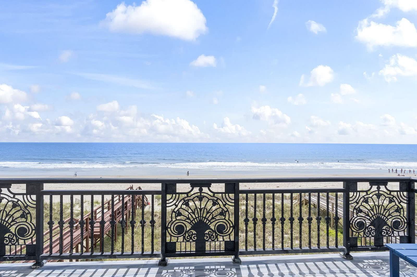 Oceanfront terrace looking out over the Atlantic